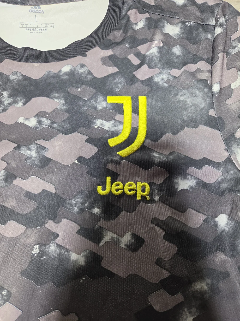 Adidas Juventus FC Pre-Match Soccer Jersey Men's L Gray Camo